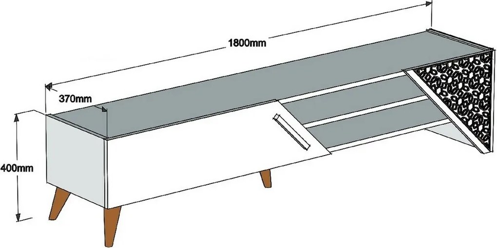 Beril Walnut TV-asztal