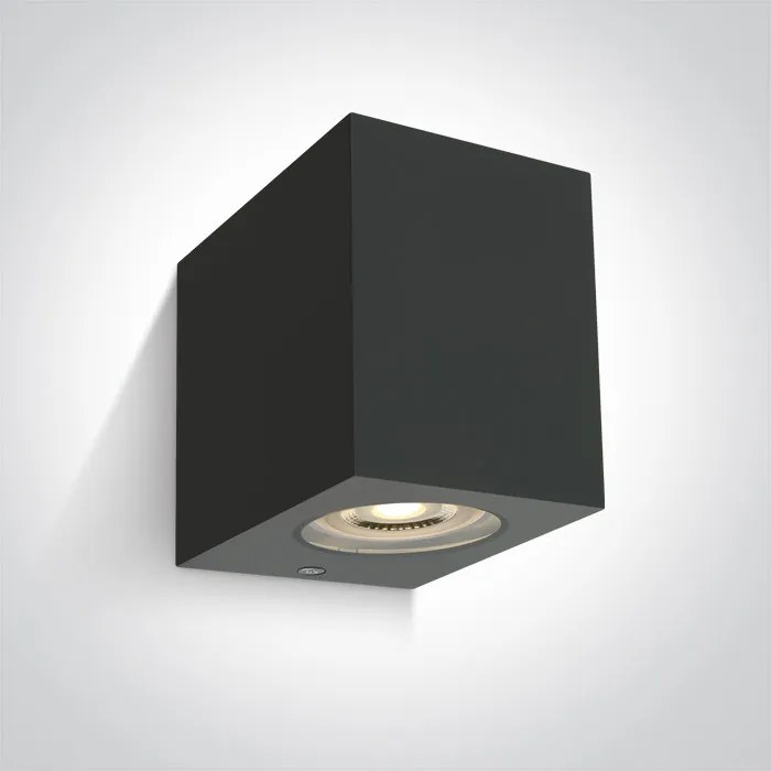 ONE LIGHT 67142H-AN OUTDOOR CUBE Modern Kültéri Fali Lámpa Antracit GU10 IP44