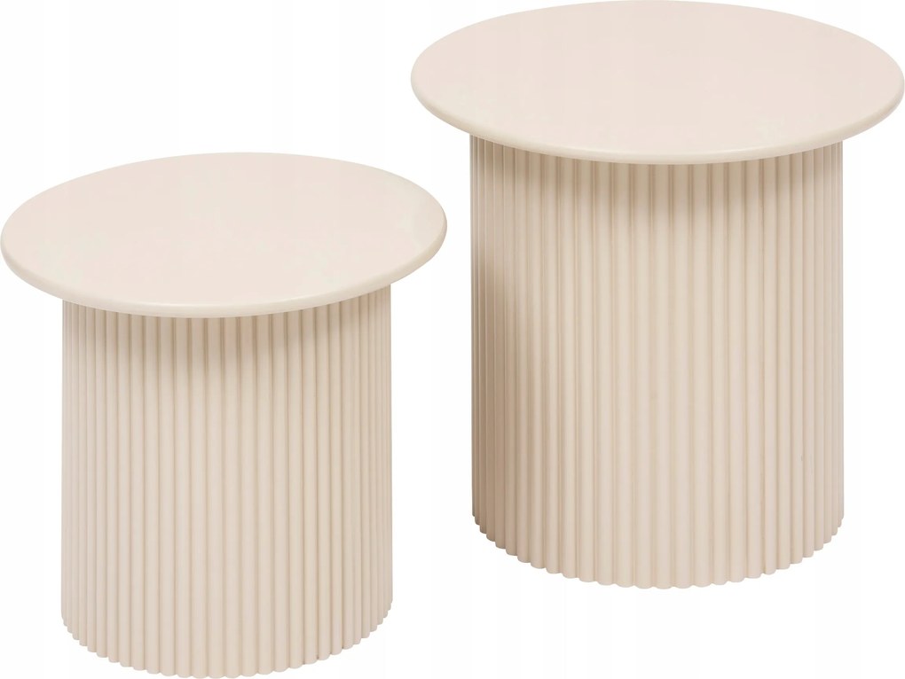 Dohányzóasztal Atmosphera kerek 40 x 40 x 38cm bézs árnyalatok