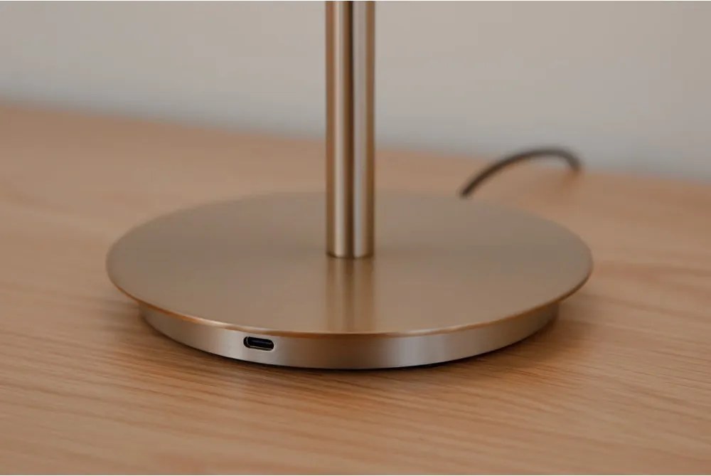 Sárgaréz színű fém LED dimmelhető asztali lámpa üveg búrával (magasság 37 cm) Audrey Table – UMAGE