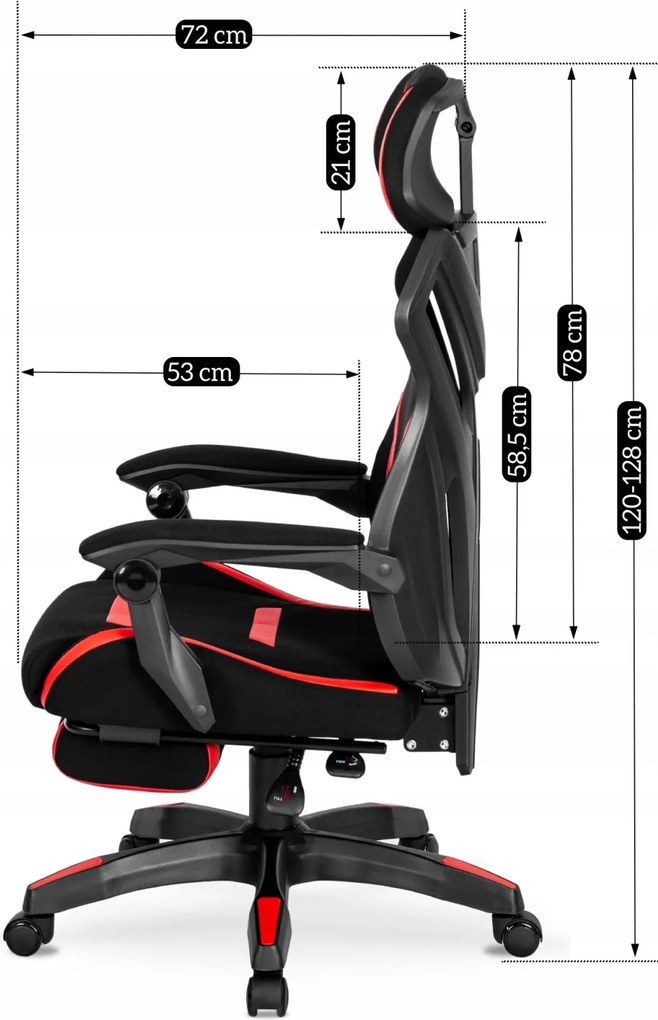 Gaming forgószék fekete/piros színben. MAXIMO