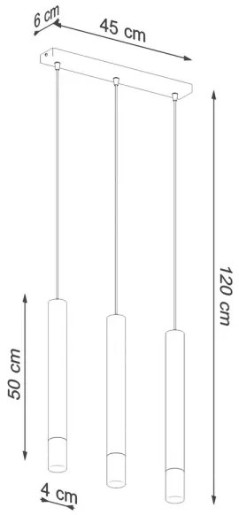 Sollux SL.0959 - Csillár zsinóron VIZIER 3xG9/40W/230V fehér
