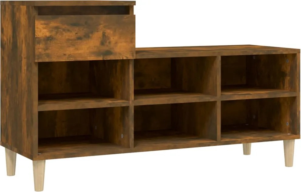 vidaXL füstös tölgy színű szerelt fa cipősszekrény 102 x 36 x 60 cm