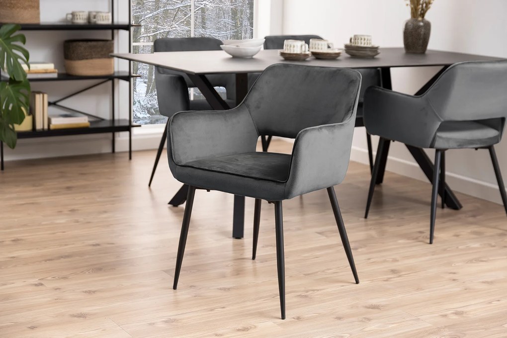 MAZZONI EXPORT LORA Szürke (Dublin 40 szövet) - MODERN KARFÁS SZÉK