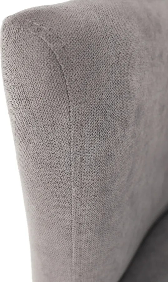 Klub fotel puffal, szürke, ROSE