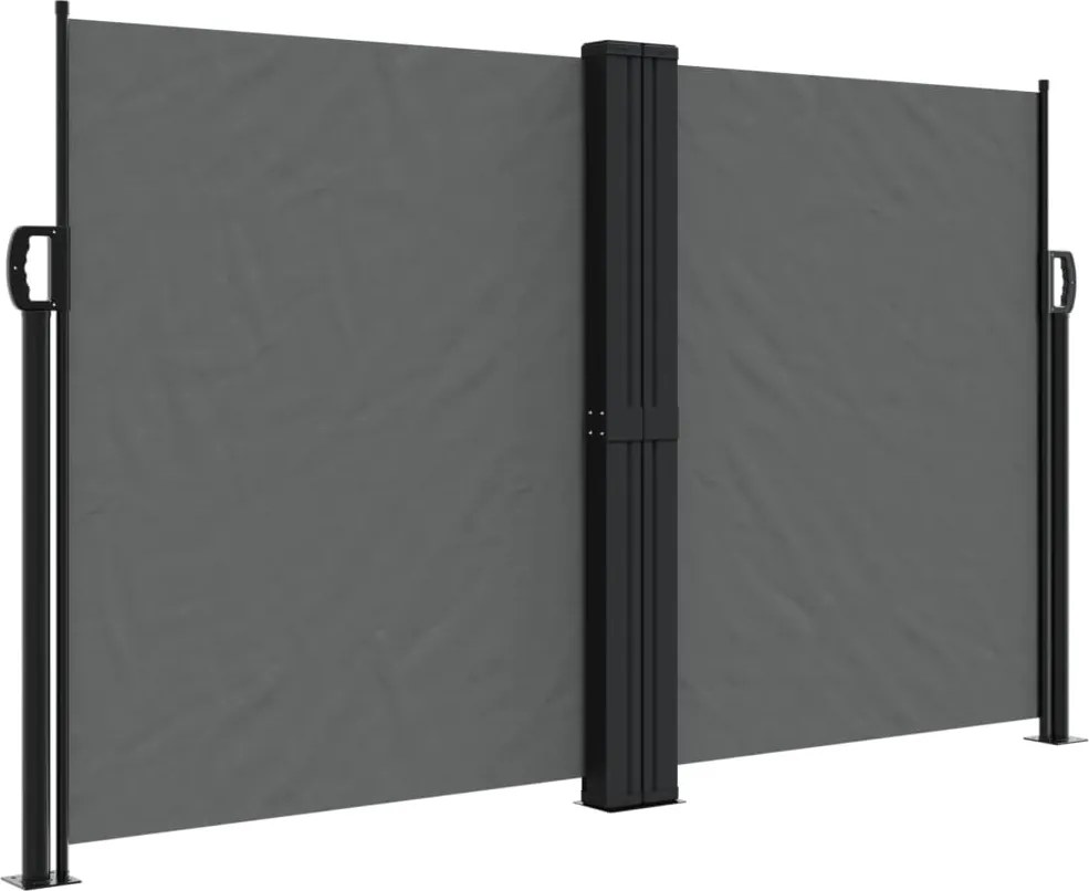 vidaXL antracitszürke behúzható oldalsó napellenző 140x1200 cm