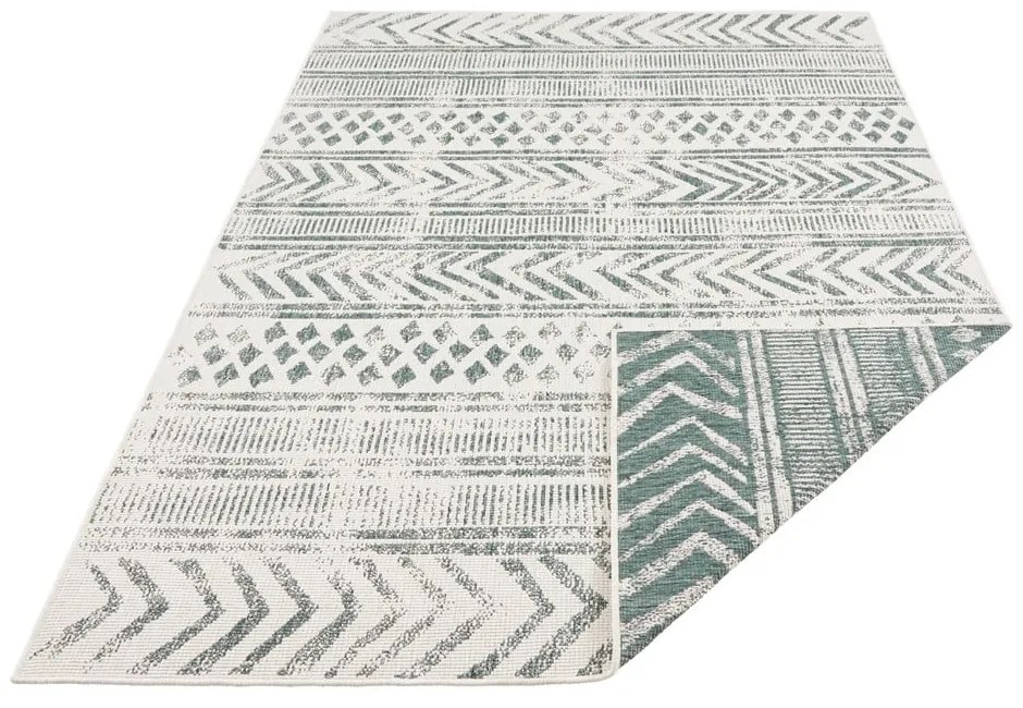 Biri zöld-krémszínű kültéri szőnyeg, 120 x 170 cm - NORTHRUGS