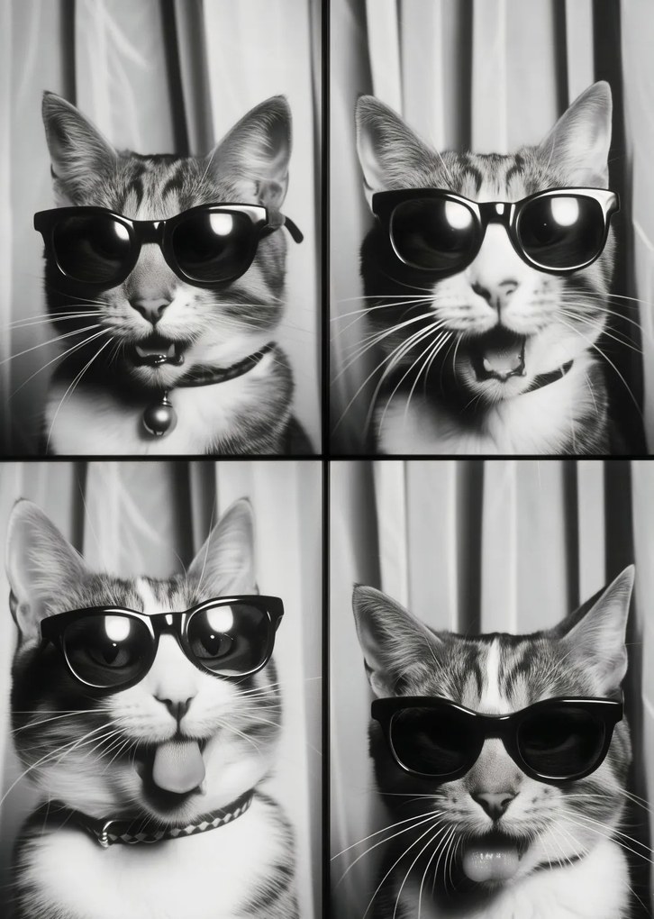 Poszter 64x90cm Macska kacérság