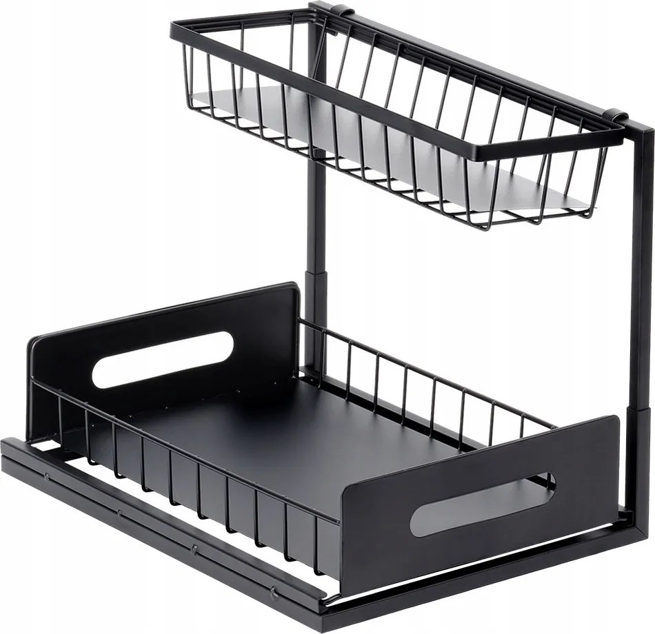 Konyhai polc emeletes állvány rendszerező polc a mosogató alatti pultszekrényhez