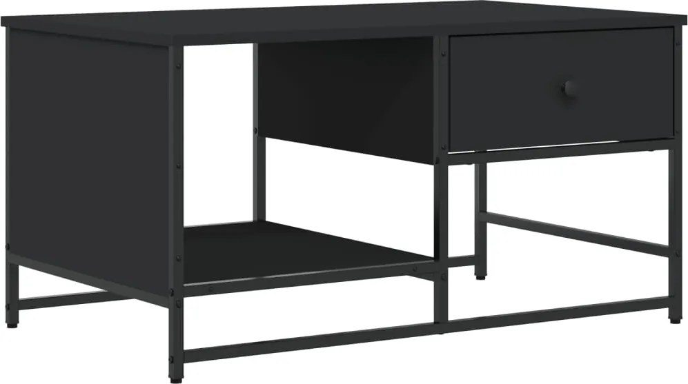 vidaXL fekete szerelt fa dohányzóasztal 85,5 x 51 x 45 cm