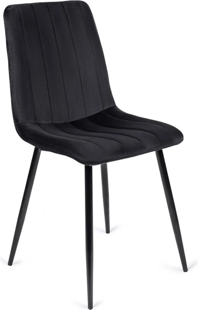 Krzesło IBIS Czarne Welurowe