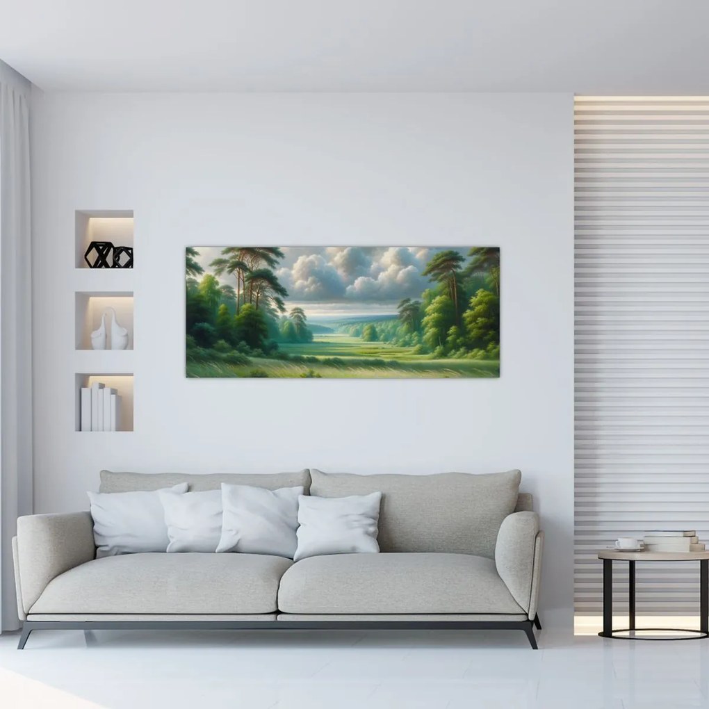 Kép - Zöld táj (120x50 cm)