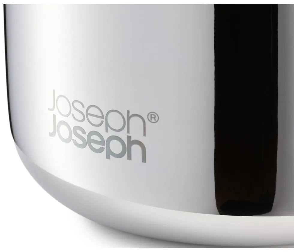 Fényes ezüstszínű rozsdamentes acél fogkefetartó pohár EasyStore Luxe – Joseph Joseph
