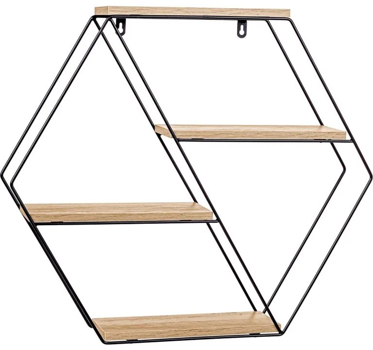 STILISTA Fali polc 51 x 58 x 11 cm világos fa