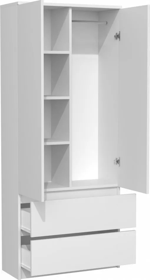 SS-90 gardróbszekrény, fehér