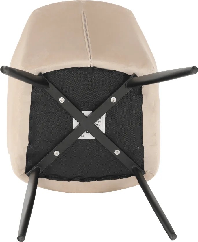 Szék, szövet bézs/fekete lábak, ODOVEL