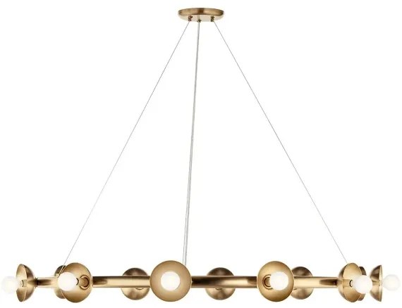Kichler KL-PALTA9-CPZ - PALTA kábelcsillár 9xE14/40W/230V aranyszínű