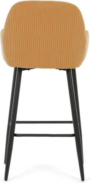 Barová židle, žlutá, látka,AUB-V4009 YEL6