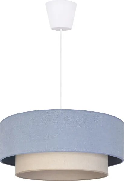 Brilagi - LED függőlámpa zsinóron BOHO ECO 1xE27/10W/230V Ø 40 cm kék/krémszínű
