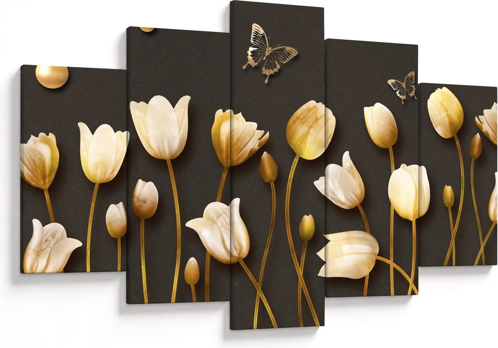 Kép - Tulipánok - absztrakt (150x105 cm)