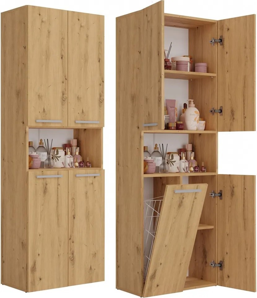 1K DK fürdőszoba szekrény, tölgy