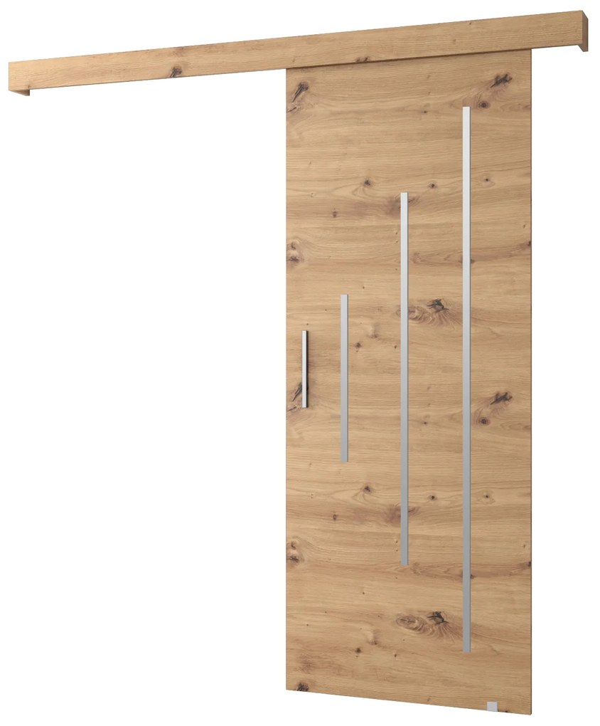 Tolóajtó 90 cm Sharlene Y (artisan tölgy + artisan tölgy + ezüst). 1044009