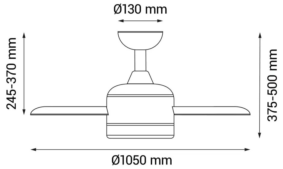 Világos natúr színű mennyezeti lámpa időzítő funkcióval, ventilátorral ø 13 cm Achilia – SULION