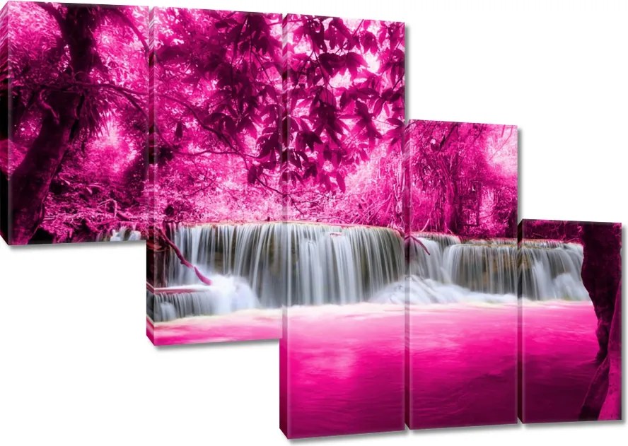 Vászonkép 150x105 Rózsaszín vízesés
