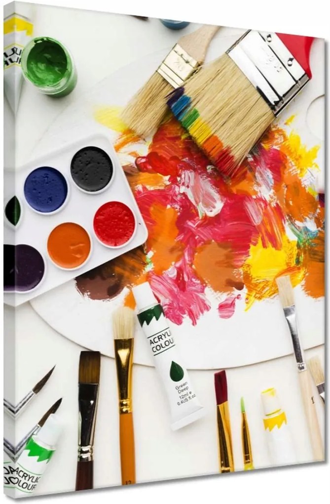 Vászonkép 30x40 Iskolai osztály motívum Plasztika