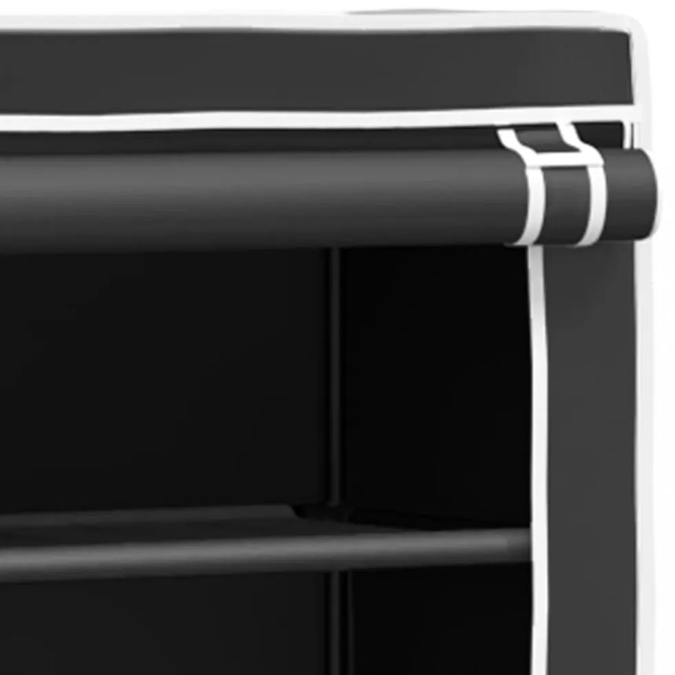 2 szintes fekete mosógép feletti tárolóállvány 71x29,5x170,5 cm