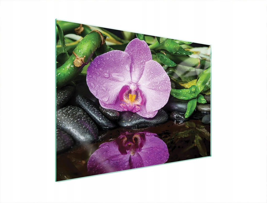 Üveg Tűzhelyvédő Főzőlap 70x52 Orchidea Edzett Üveg