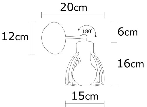 Fali spotlámpa KEMAH 1xE27/100W/230V
