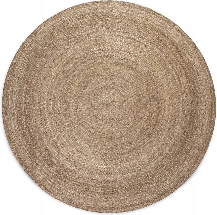Kerek juta szőnyeg nappaliba 140cm, természetes bézs juta szőnyeg