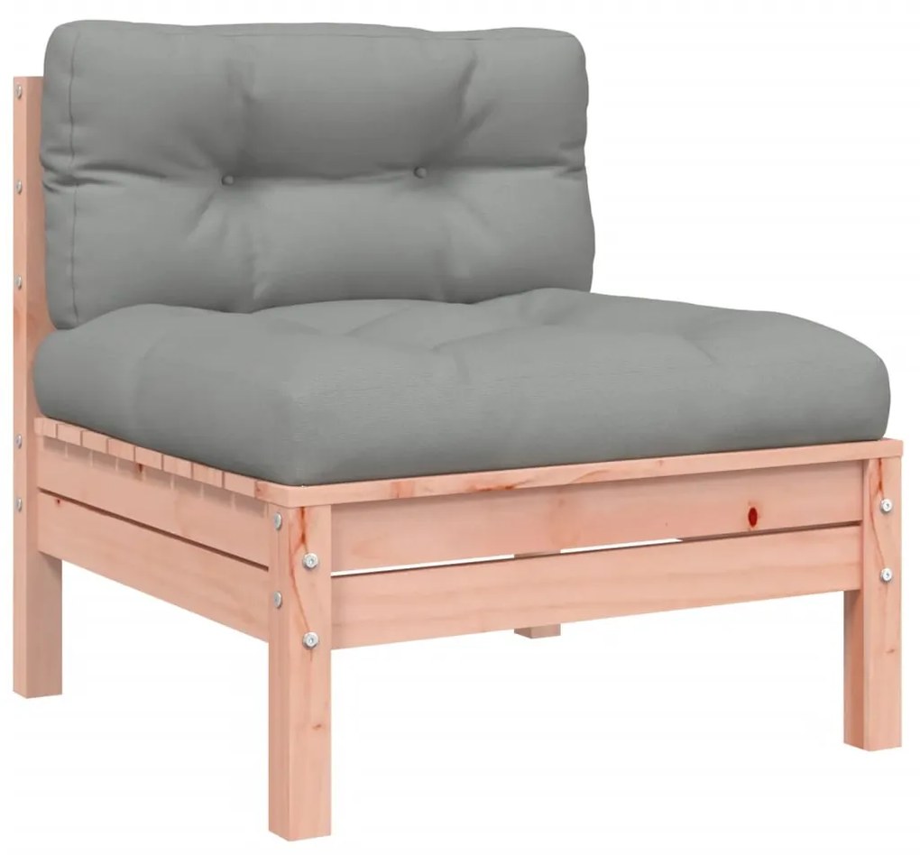 7 részes tömör duglászfenyő kerti társalgószett párnával