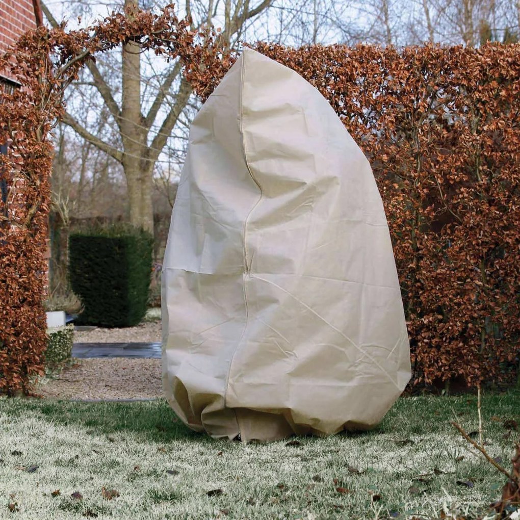 Nature Winter bézs gyapjú takarófólia cipzárral 70 g/m² 3x2,5x2,5 m