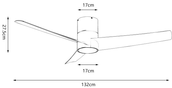 ZEVENTI - LED mennyezeti ventilátor BARROSA LED/18W/230V Wi-Fi Tuya fehér + távirányító