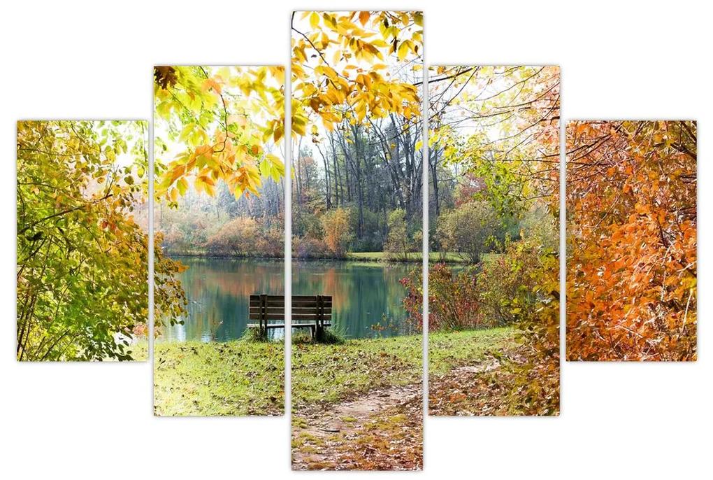 Egy tó képe (150x105 cm)