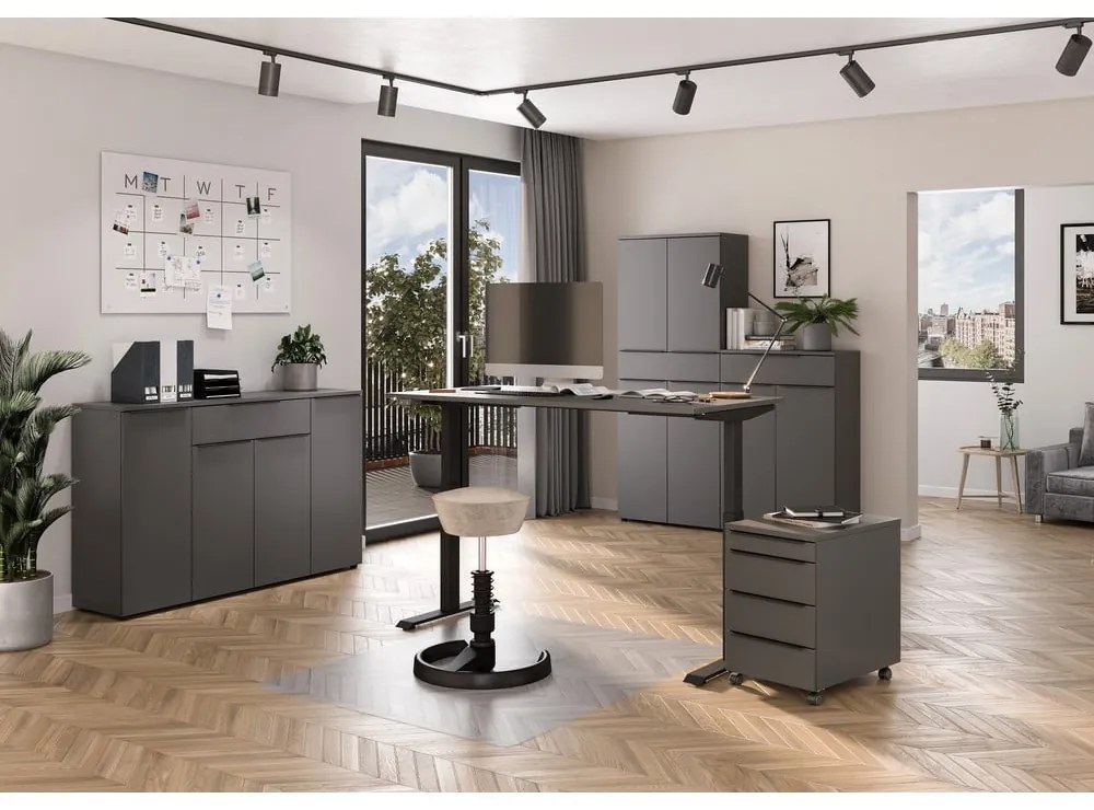 Antracitszürke szekrény 42x63 cm Mailand – Germania