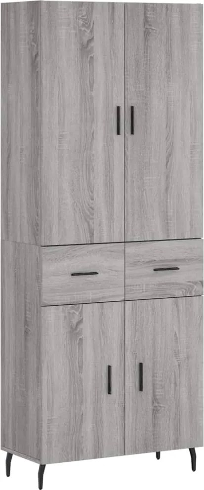 vidaXL szürke sonoma szerelt fa magasszekrény 69,5 x 34 x 180 cm