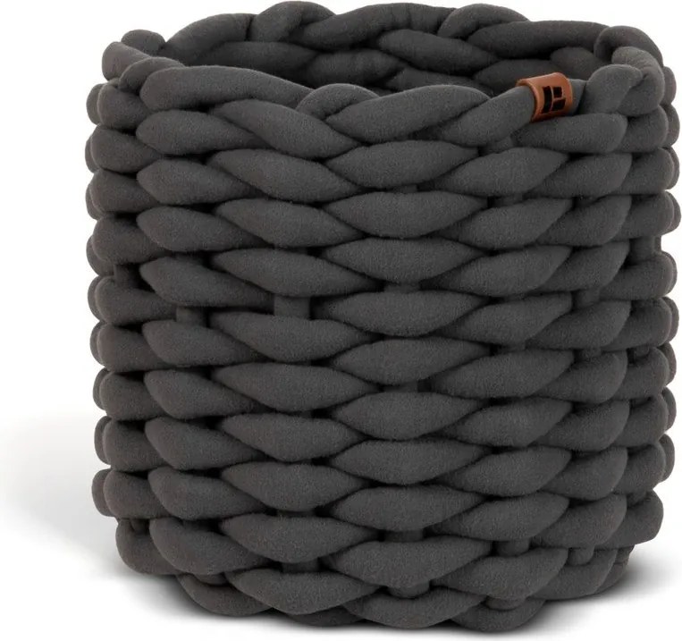 Textil tárolókosár ø 21x17 cm Peach Skin Round S – Bigso