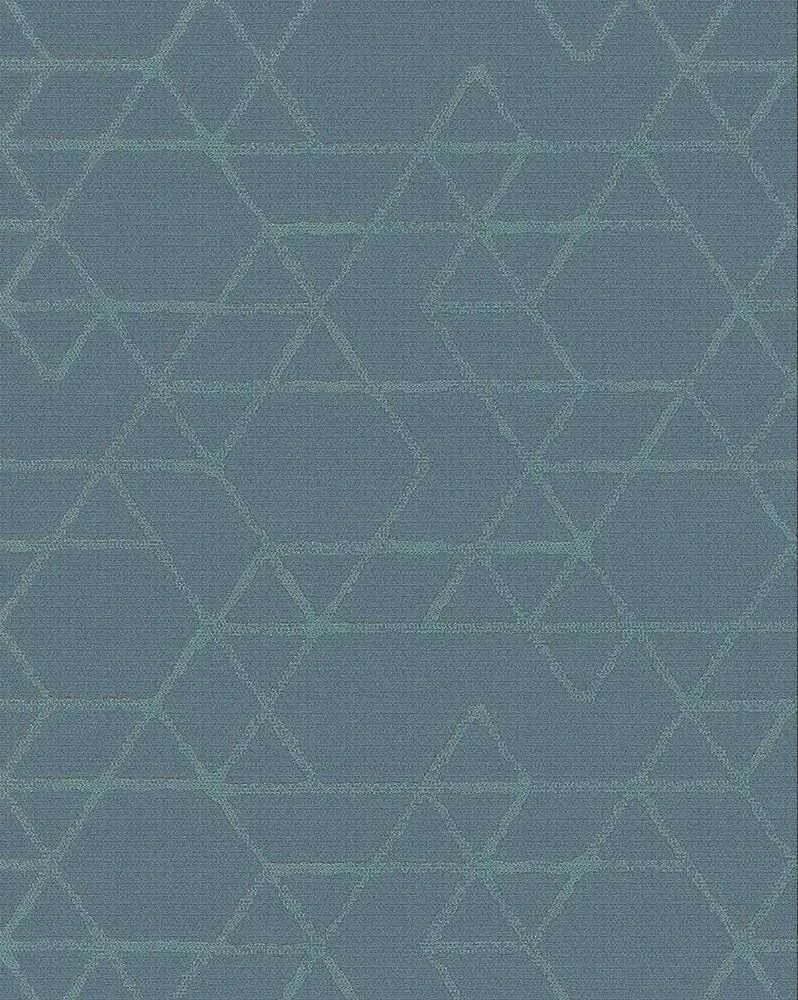 Geometrikus tapéta a szobába flizelin kék tapéta