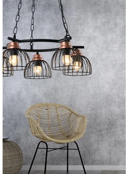 Prezent 75466 - Csillár láncon BASKET 5xE27/60W/230V