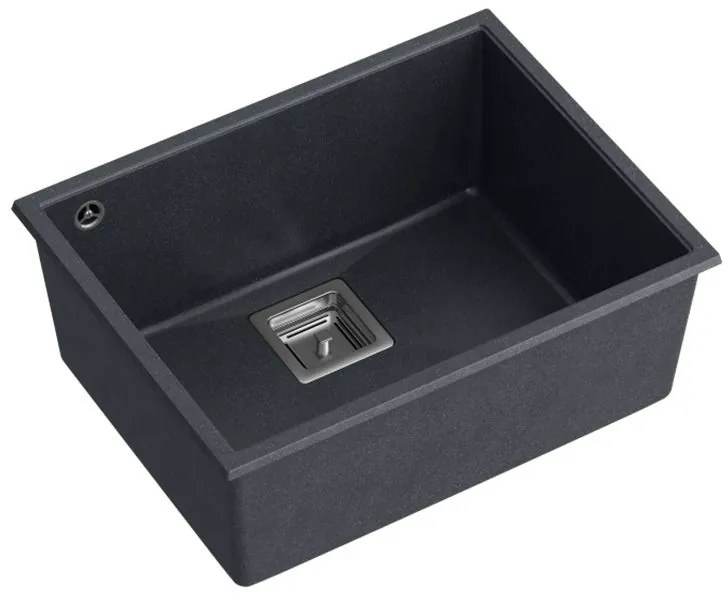 gránit mosogató DAVID 50 Black Metallic