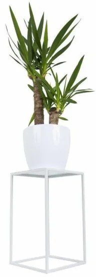 Virágállvány 40x24 cm, fehér