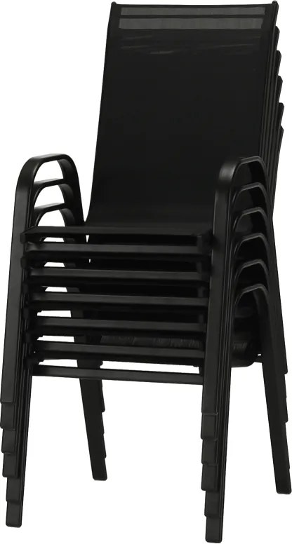 Rakásolható szék, sötétszürke/fekete, ALDERA