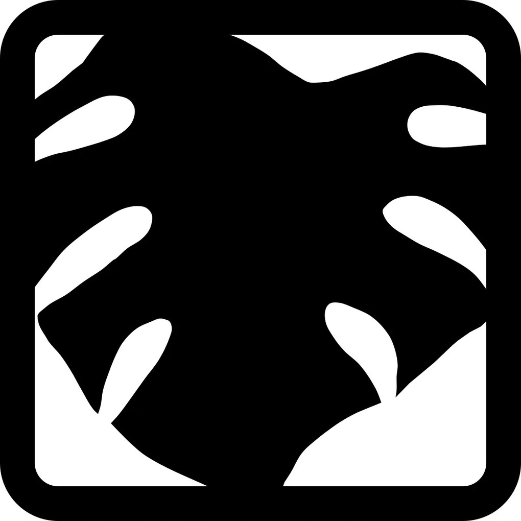 Tányéralátét x4 Monstera virág levél