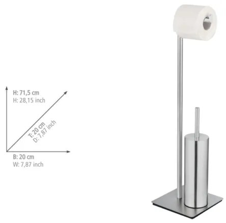 WENKO 25378100 - RECCO WC-kefe 20 x 71,5 cm, szatén