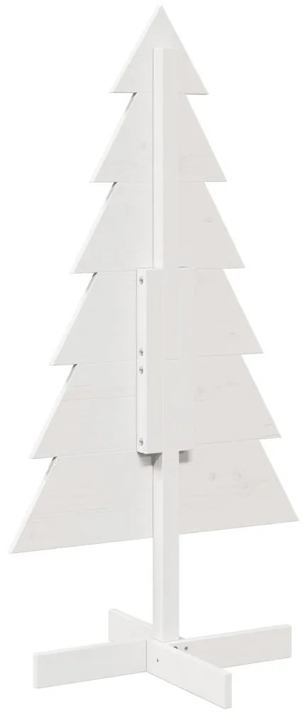 fehér tömör fenyőfa karácsonyfa-dekoráció 120 cm
