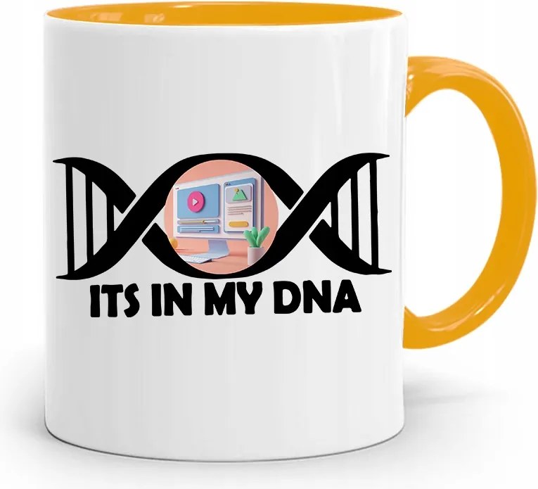 Marketingeseknek Marketing Bögre Sárga Ajándék fényképes nyomtatással