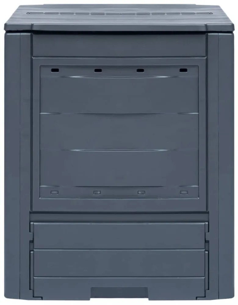 3 db szürke kerti komposztáló 60 x 60 x 73 cm 780 liter